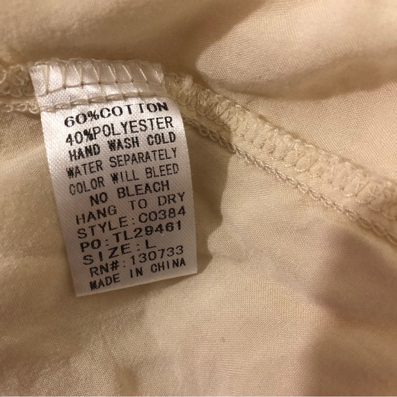 Umgee Dress Peacock Ivory Floral Embroidered Bells Sleeve Crinkle Pleated Boho - Picture 9 of 9